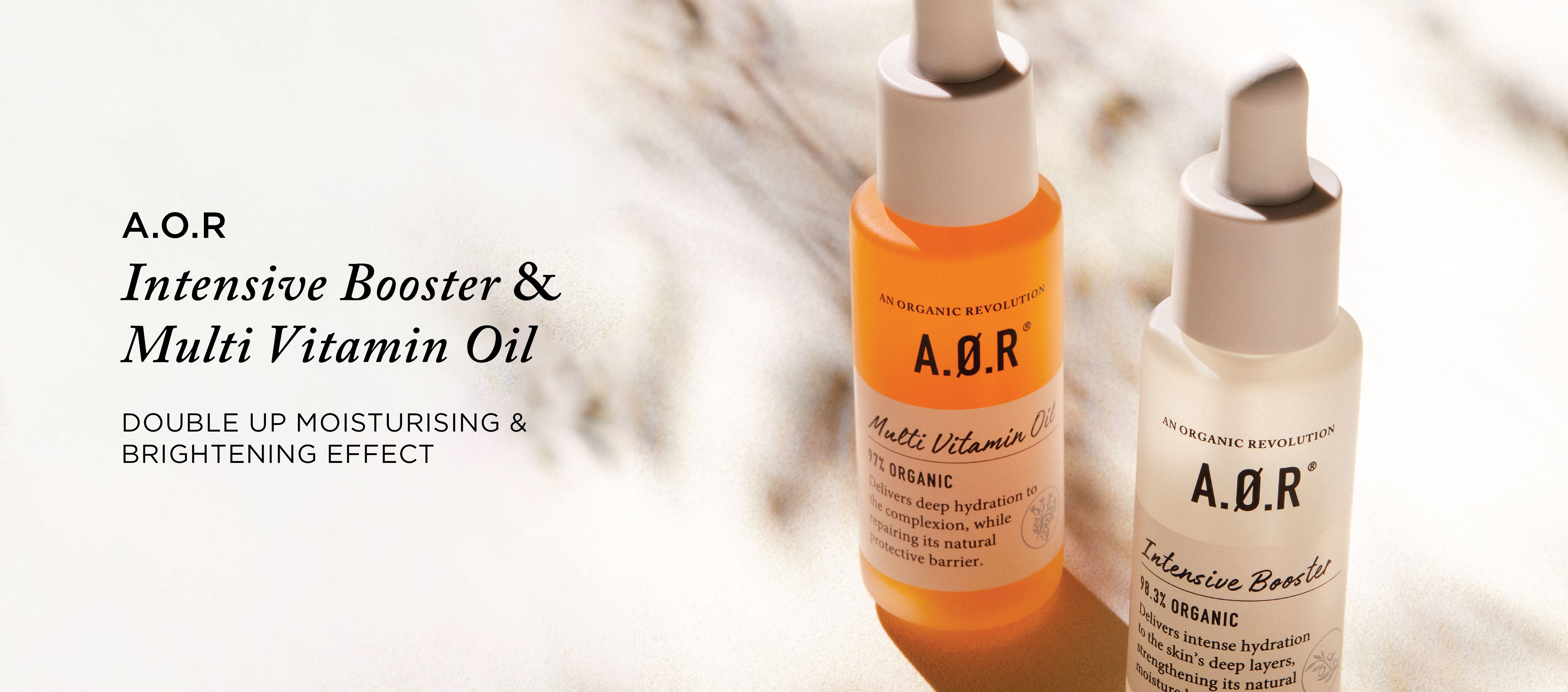 Organic certified Natural A.O.R Intensive Booster & Multi Vitamin Oil Skincare 