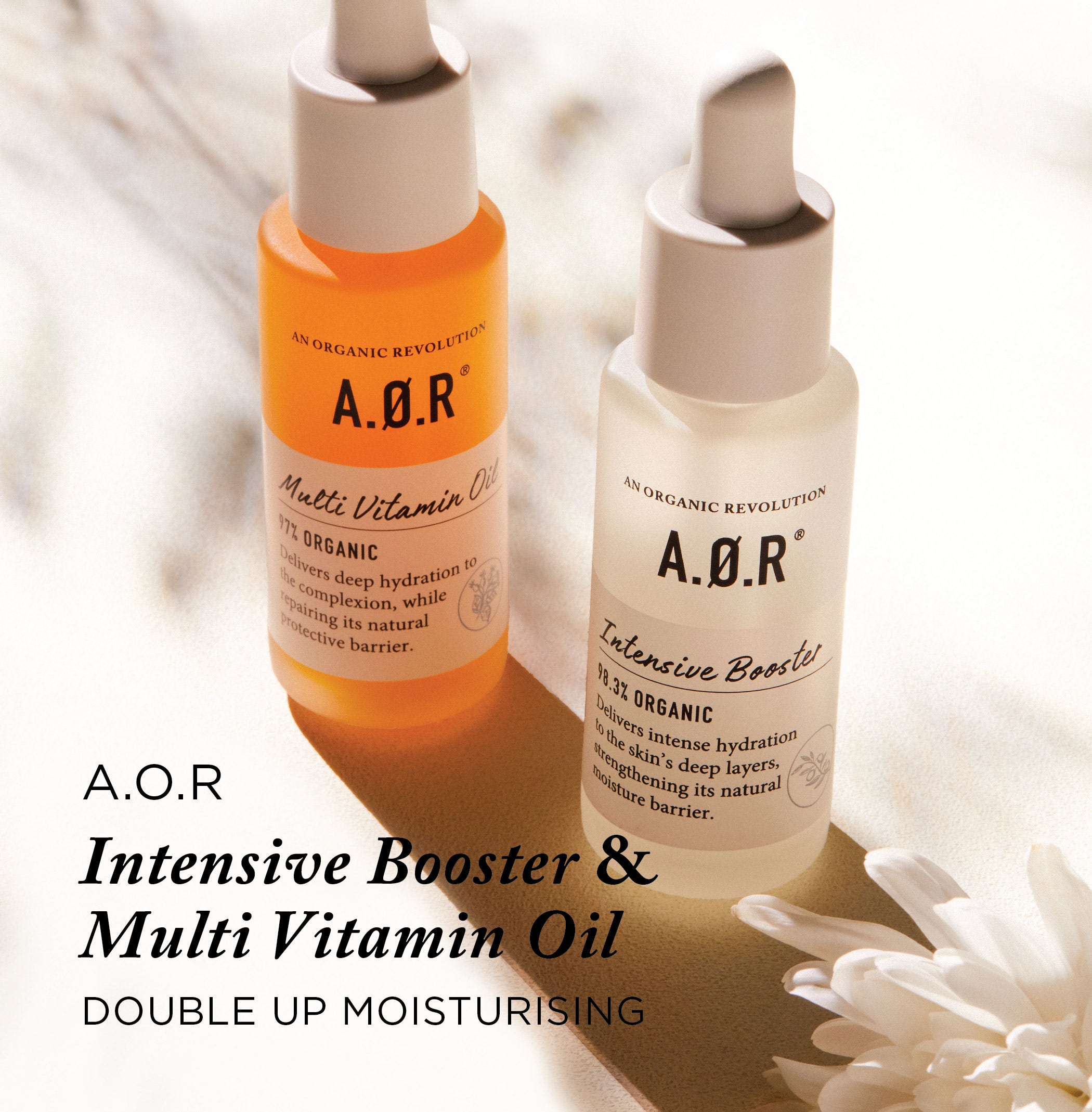 Organic certified A.O.R Intensive Booster & Multi Vitamin Oil Skincare